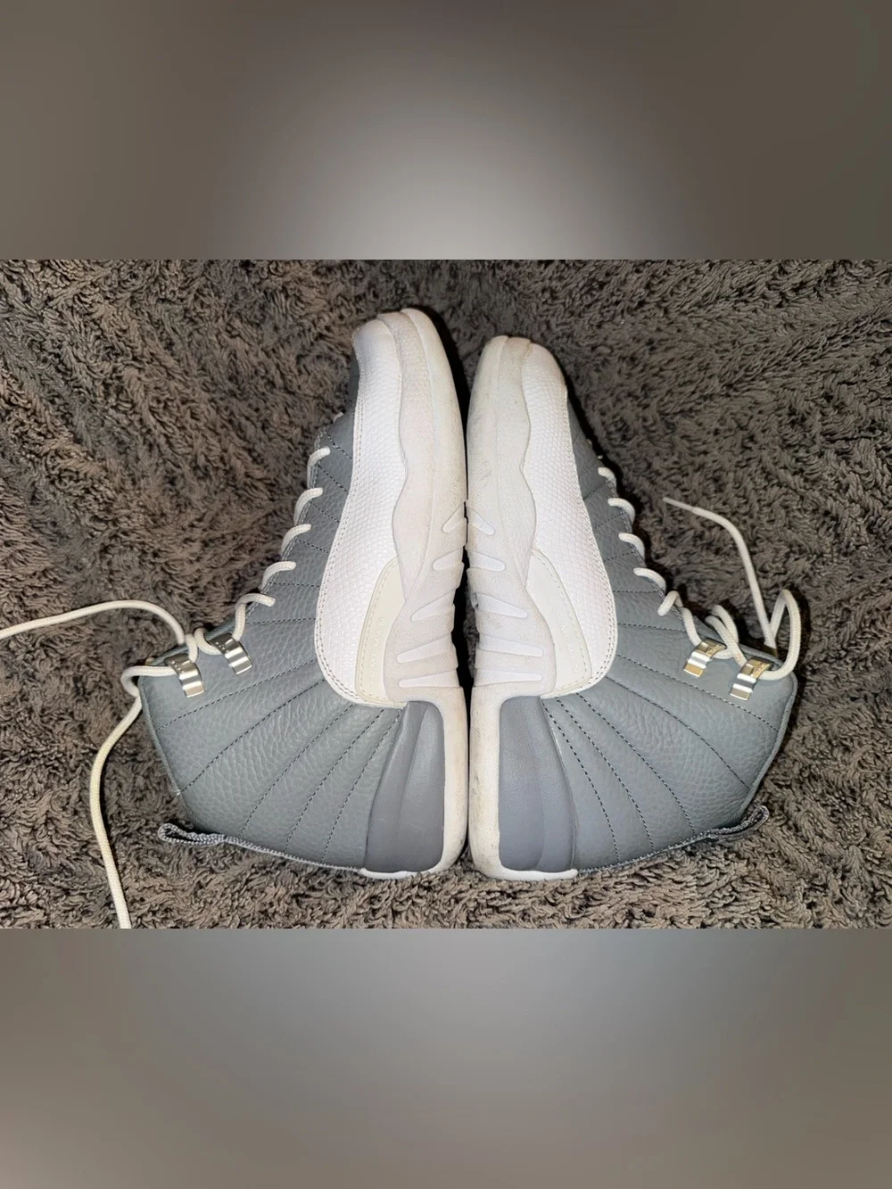 Nike Air Jordan 12 Retro GS Grey White Kids Size 7Y / 8.5 Womens - 153265-015
